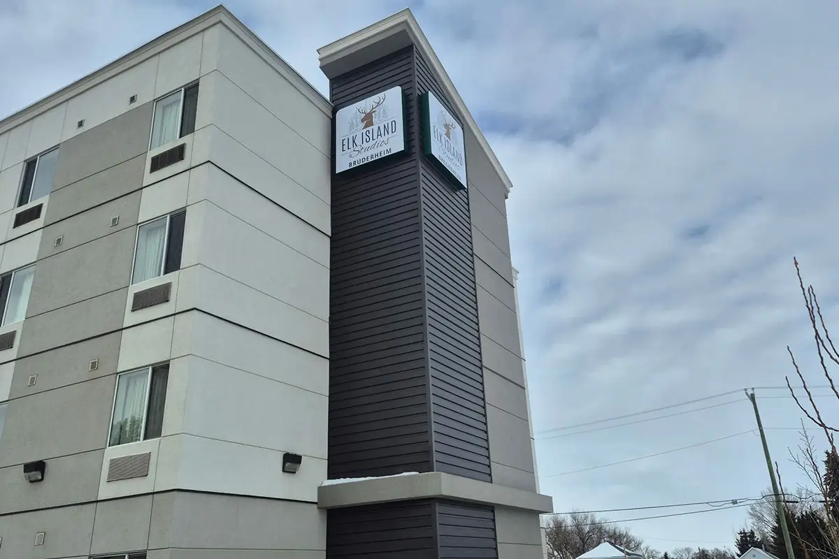 Elk Island Studios Bruderheim exterior showing sign