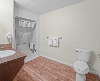 Guest room accessible shower